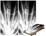Cornhole Game Board Vinyl Skin Wrap Kit - Premium Laminated - Lightning White fits 24x48 game boards (GAMEBOARDS NOT INCLUDED)