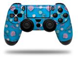 WraptorSkinz Skin compatible with Sony PS4 Dualshock Controller PlayStation 4 Original Slim and Pro Seahorses and Shells Blue Medium (CONTROLLER NOT INCLUDED)
