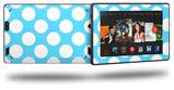 Kearas Polka Dots White And Blue - Decal Style Skin fits 2013 Amazon Kindle Fire HD 7 inch