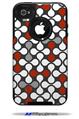 Locknodes 05 Red Dark - Decal Style Vinyl Skin fits Otterbox Commuter iPhone4/4s Case (CASE SOLD SEPARATELY)