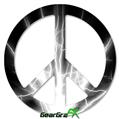Lightning White - Peace Sign Car Window Decal 6 x 6 inches