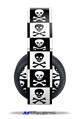 Vinyl Decal Skin Wrap compatible with Original Sony PlayStation 4 Gold Wireless Headphones Skull Checkerboard (PS4 HEADPHONES  NOT INCLUDED)