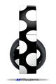 Vinyl Decal Skin Wrap compatible with Original Sony PlayStation 4 Gold Wireless Headphones Kearas Polka Dots White On Black (PS4 HEADPHONES  NOT INCLUDED)