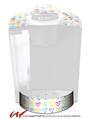 Decal Style Vinyl Skin compatible with Keurig K40 Elite Coffee Makers Kearas Hearts White (KEURIG NOT INCLUDED)