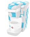 Decal Style Vinyl Skin compatible with Keurig K10 / K15 Mini Plus Coffee Makers Kearas Polka Dots White And Blue (KEURIG NOT INCLUDED)