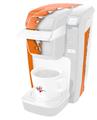 Decal Style Vinyl Skin compatible with Keurig K10 / K15 Mini Plus Coffee Makers Ripped Colors Orange White (KEURIG NOT INCLUDED)