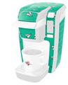 Decal Style Vinyl Skin compatible with Keurig K10 / K15 Mini Plus Coffee Makers Paper Planes Turquoise (KEURIG NOT INCLUDED)