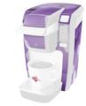 Decal Style Vinyl Skin compatible with Keurig K10 / K15 Mini Plus Coffee Makers Bokeh Hex Purple (KEURIG NOT INCLUDED)