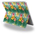 Beach Flowers 02 Seafoam Green - Decal Style Vinyl Skin fits Microsoft Surface Pro 4 (SURFACE NOT INCLUDED)