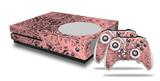WraptorSkinz Decal Skin Wrap Set works with 2016 and newer XBOX One S Console and 2 Controllers Folder Doodles Pink
