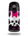 Skin Decal Wrap for Thermos Funtainer 12oz Bottle Pink Diamond Skull (BOTTLE NOT INCLUDED) by WraptorSkinz