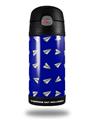 Skin Decal Wrap for Thermos Funtainer 12oz Bottle Paper Planes Royal Blue (BOTTLE NOT INCLUDED) by WraptorSkinz