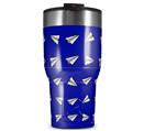 WraptorSkinz Skin Wrap compatible with 2017 and newer RTIC Tumblers 30oz Paper Planes Royal Blue (TUMBLER NOT INCLUDED)