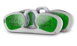 Decal Style Vinyl Skin Wrap 2 Pack for Nooz Glasses Rectangle Case Folder Doodles Green (NOOZ NOT INCLUDED) by WraptorSkinz