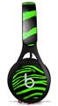 WraptorSkinz Skin Decal Wrap compatible with Beats EP Headphones Zebra Green Skin Only HEADPHONES NOT INCLUDED