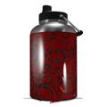 Skin Decal Wrap for 2017 RTIC One Gallon Jug Folder Doodles Red Dark (Jug NOT INCLUDED) by WraptorSkinz