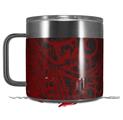 Skin Decal Wrap for Yeti Coffee Mug 14oz Folder Doodles Red Dark - 14 oz CUP NOT INCLUDED by WraptorSkinz