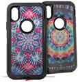 2x Decal style Skin Wrap Set compatible with Otterbox Defender iPhone X and Xs Case - Tie Dye Star 102 (CASE NOT INCLUDED)