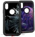 2x Decal style Skin Wrap Set compatible with Otterbox Defender iPhone X and Xs Case - Frost (CASE NOT INCLUDED)