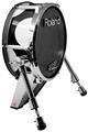 Skin Wrap works with Roland vDrum Shell KD-140 Kick Bass Drum Kearas Polka Dots White On Black (DRUM NOT INCLUDED)