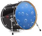 Vinyl Decal Skin Wrap for 22" Bass Kick Drum Head Bubbles Blue - DRUM HEAD NOT INCLUDED