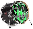 Vinyl Decal Skin Wrap for 22" Bass Kick Drum Head SceneKid Green - DRUM HEAD NOT INCLUDED