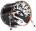 Vinyl Decal Skin Wrap for 22" Bass Kick Drum Head Baja 0018 Red Dark - DRUM HEAD NOT INCLUDED
