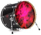 Vinyl Decal Skin Wrap for 22" Bass Kick Drum Head Cubic Shards Red - DRUM HEAD NOT INCLUDED