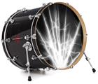 Vinyl Decal Skin Wrap for 22" Bass Kick Drum Head Lightning White - DRUM HEAD NOT INCLUDED
