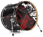 Decal Skin works with most 24" Bass Kick Drum Heads Baja 0003 Red Dark - DRUM HEAD NOT INCLUDED