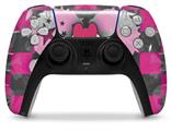 WraptorSkinz Skin Wrap compatible with the Sony PS5 DualSense Controller Princess Skull Heart Pink (CONTROLLER NOT INCLUDED)