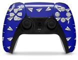 WraptorSkinz Skin Wrap compatible with the Sony PS5 DualSense Controller Paper Planes Royal Blue (CONTROLLER NOT INCLUDED)