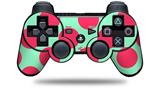 Sony PS3 Controller Decal Style Skin - Kearas Polka Dots Pink And Blue (CONTROLLER NOT INCLUDED)