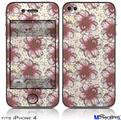 iPhone 4 Decal Style Vinyl Skin - Flowers Pattern 23 (DOES NOT fit newer iPhone 4S)