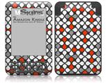 Locknodes 05 Red - Decal Style Skin fits Amazon Kindle 3 Keyboard (with 6 inch display)