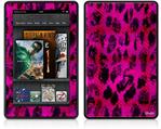 Amazon Kindle Fire (Original) Decal Style Skin - Pink Distressed Leopard