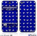 iPhone 4S Decal Style Vinyl Skin - Paper Planes Royal Blue