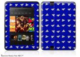 Paper Planes Royal BlueDecal Style Skin fits 2012 Amazon Kindle Fire HD 7 inch