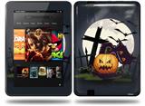 Halloween Jack O Lantern and Cemetery Kitty Cat Decal Style Skin fits Amazon Kindle Fire HD 8.9 inch