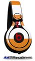 WraptorSkinz Skin Decal Wrap compatible with Beats Mixr Headphones Psycho Stripes Orange and White Skin Only (HEADPHONES NOT INCLUDED)