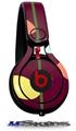 WraptorSkinz Skin Decal Wrap compatible with Beats Mixr Headphones Plain Leaves On Burgundy Skin Only (HEADPHONES NOT INCLUDED)