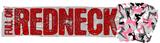 Full On Redneck Sexy Girl Silhouette Camo Pink Duct Tape Bumper Sticker 03