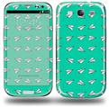 Paper Planes Turquoise - Decal Style Skin (fits Samsung Galaxy S III S3)